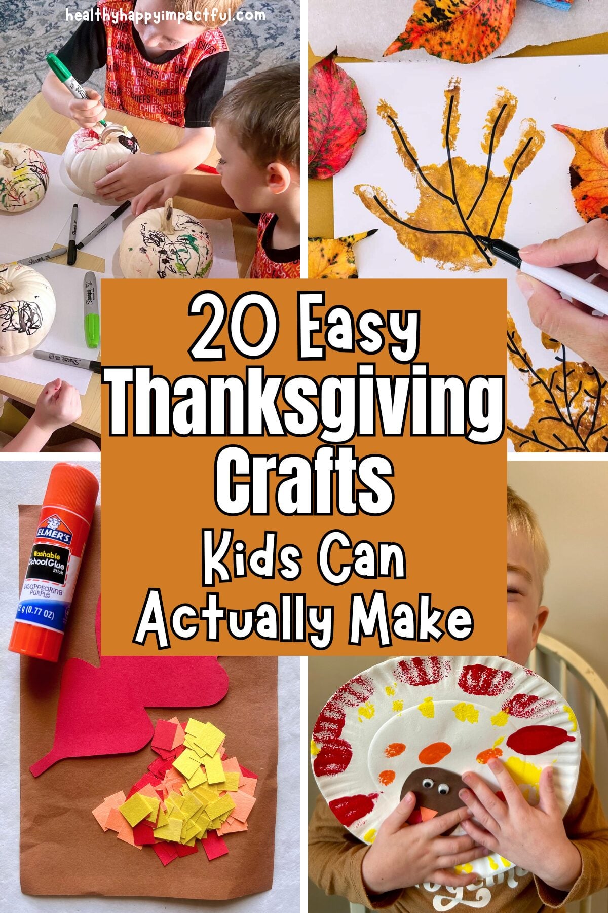 20 easy thanksgiving crafts, fall crafts for kids