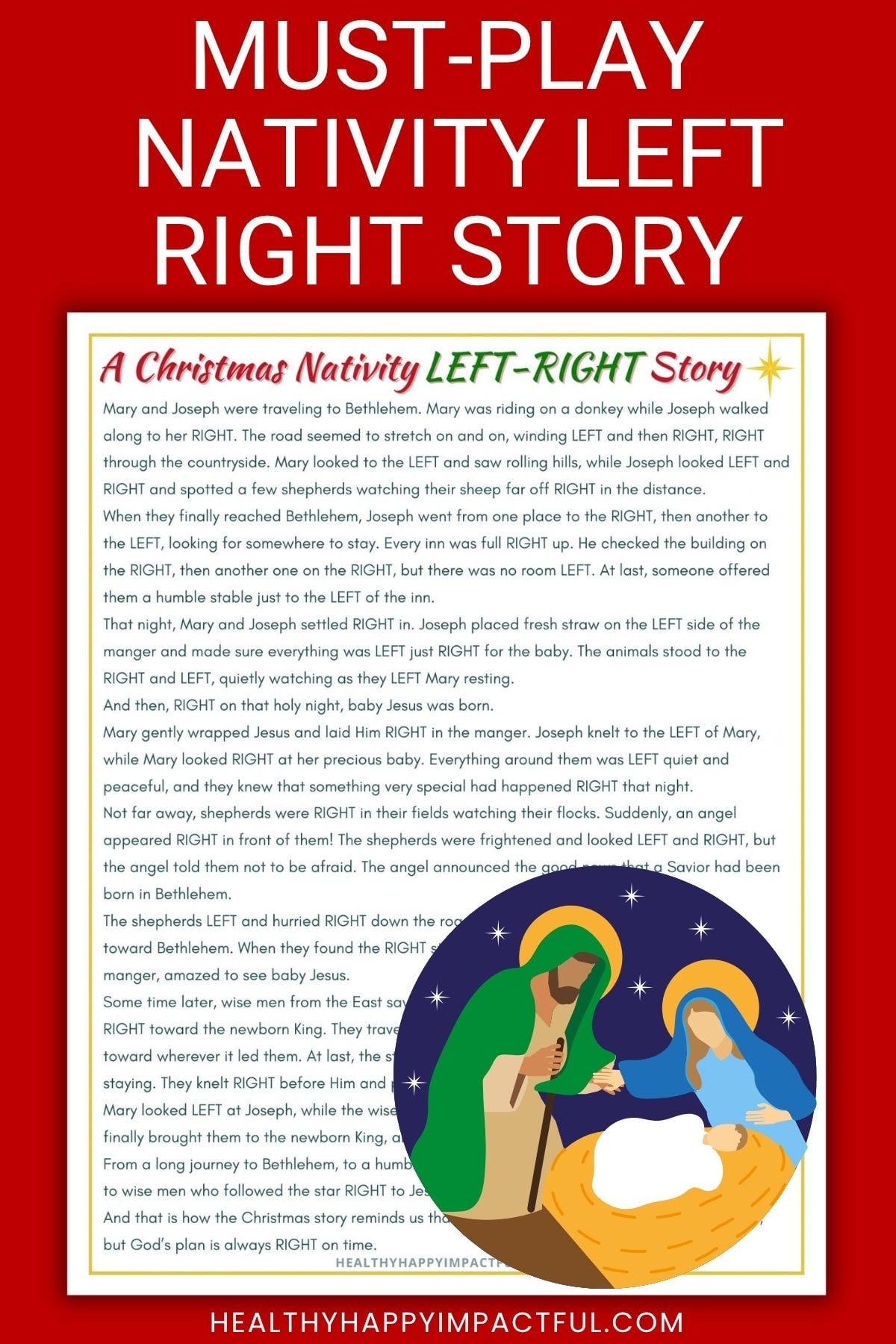 christmas left right nativity story game