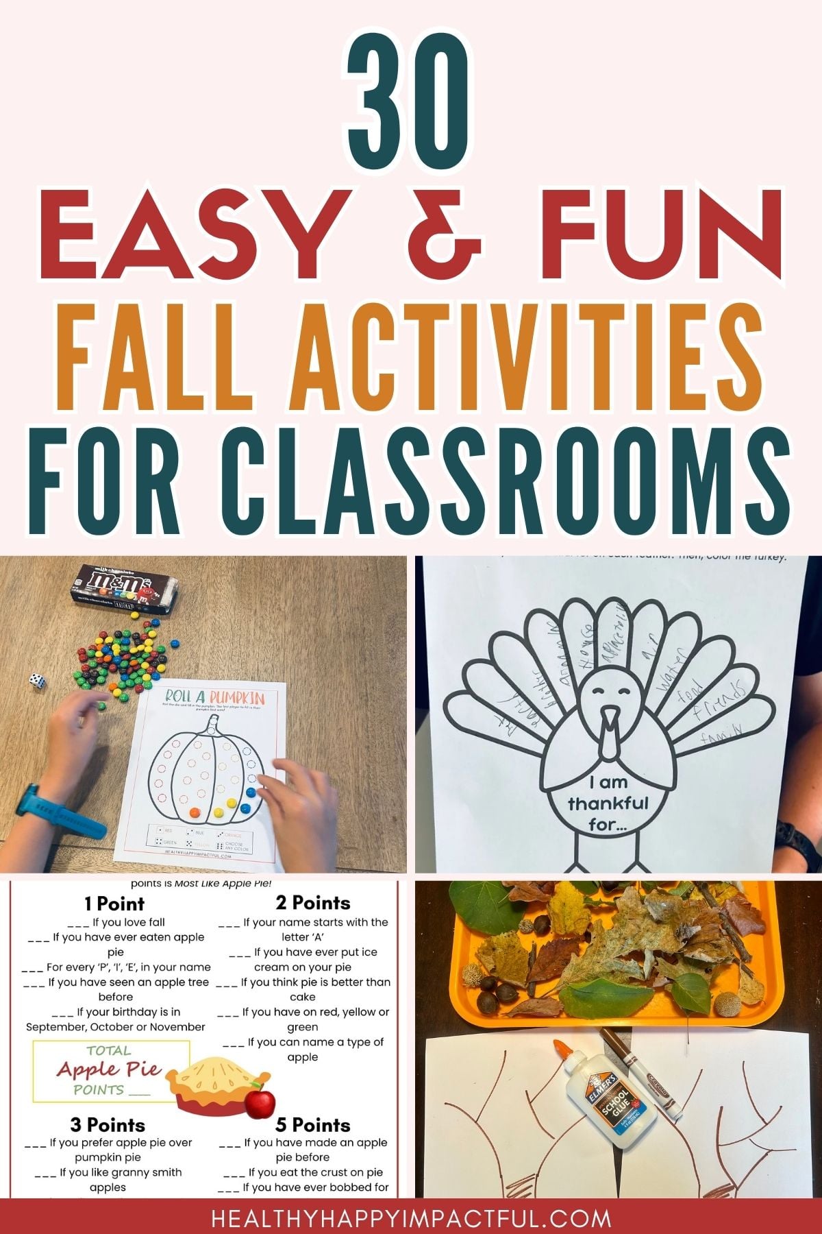 fall classroom activities and games for kids; preschool; kindergarten; 1st; 2nd; 3rd