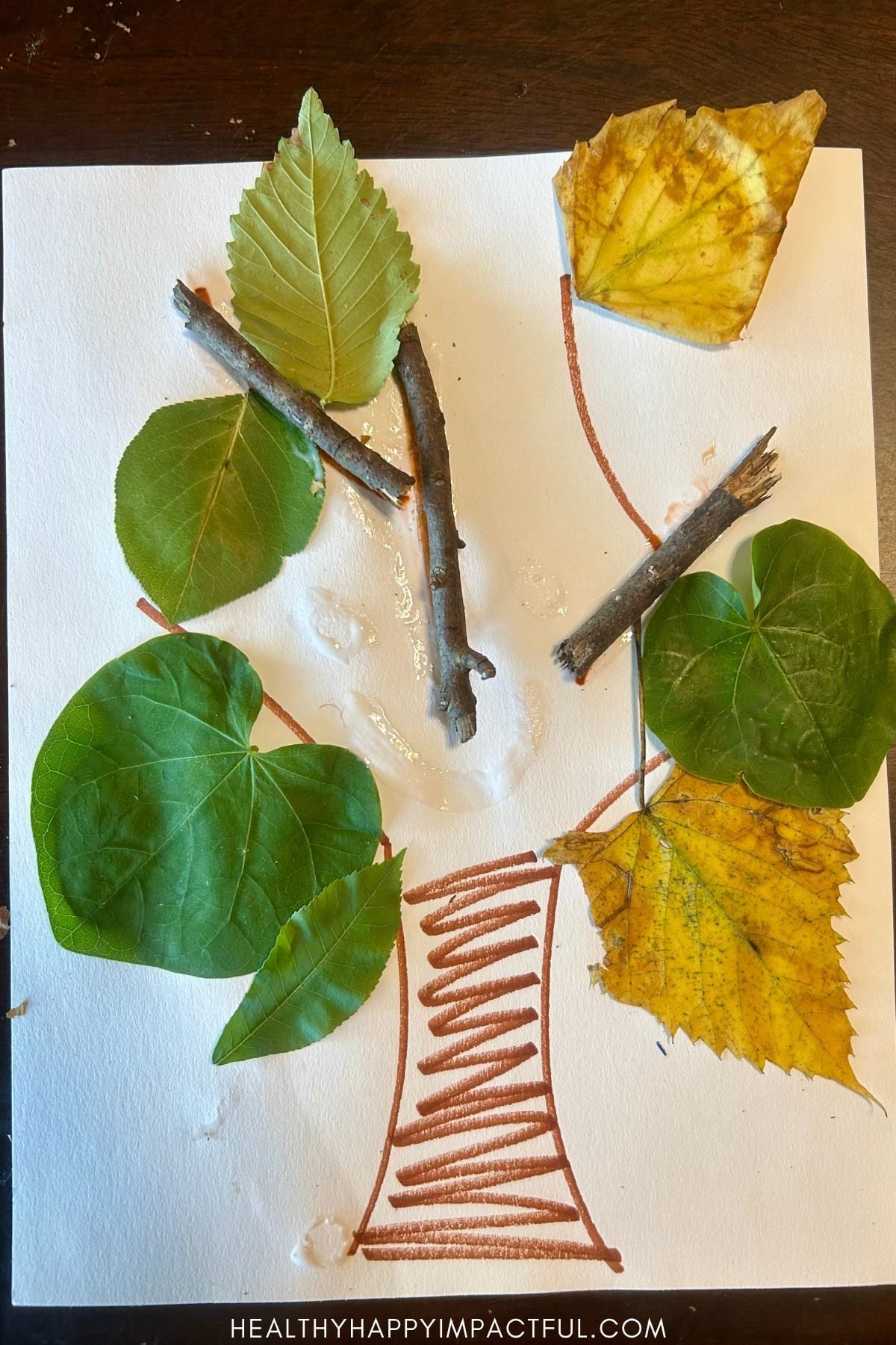 fall classroom activities; leaf tree craft