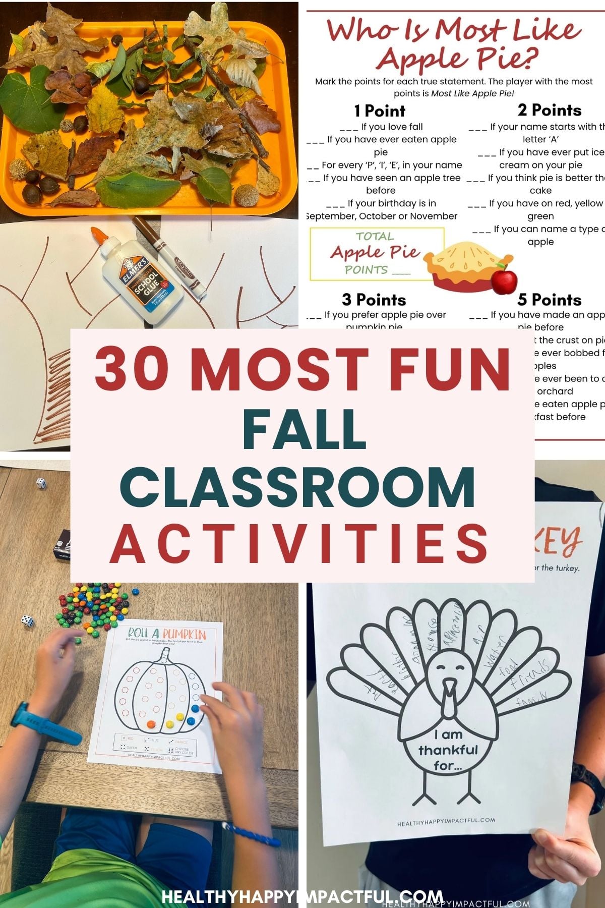 fun fall classroom activities and games; free printable; elementary; 4th grade