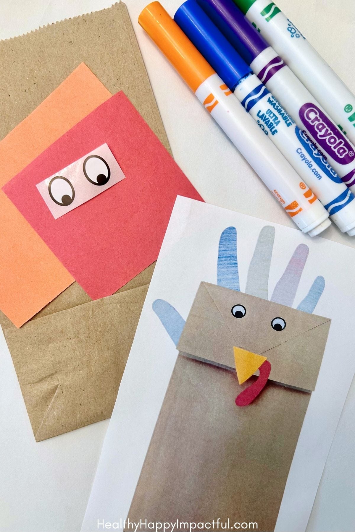 paper bag turkey craft for kids
