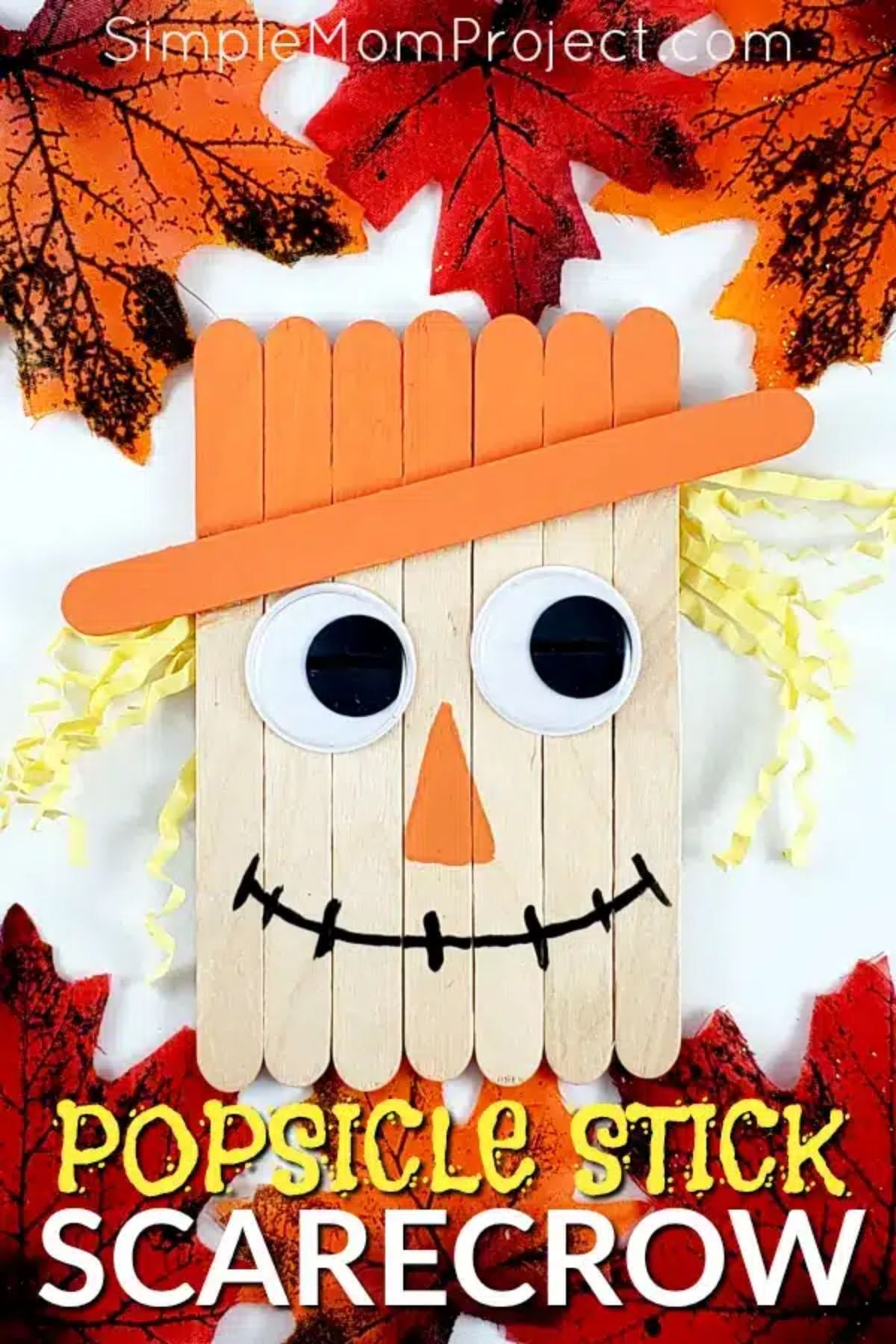 popsicle stick scarecrow craft kids