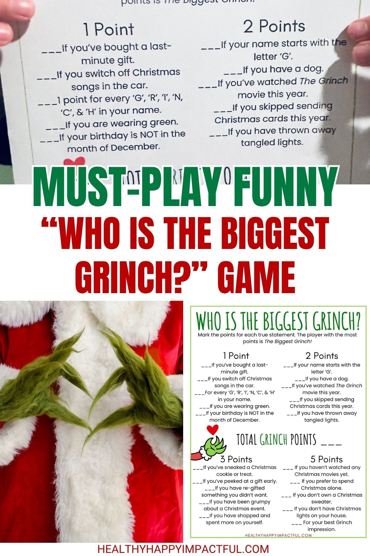 who is the biggest grinch game free printable
