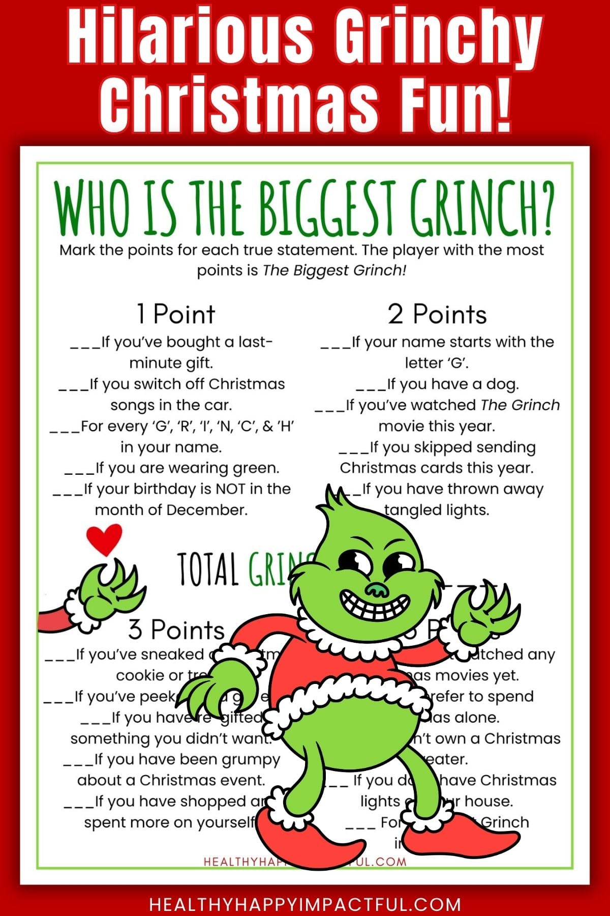 who is the biggest grinch game for kid and adults