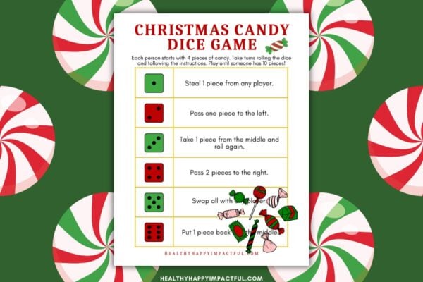Christmas Candy Dice Game