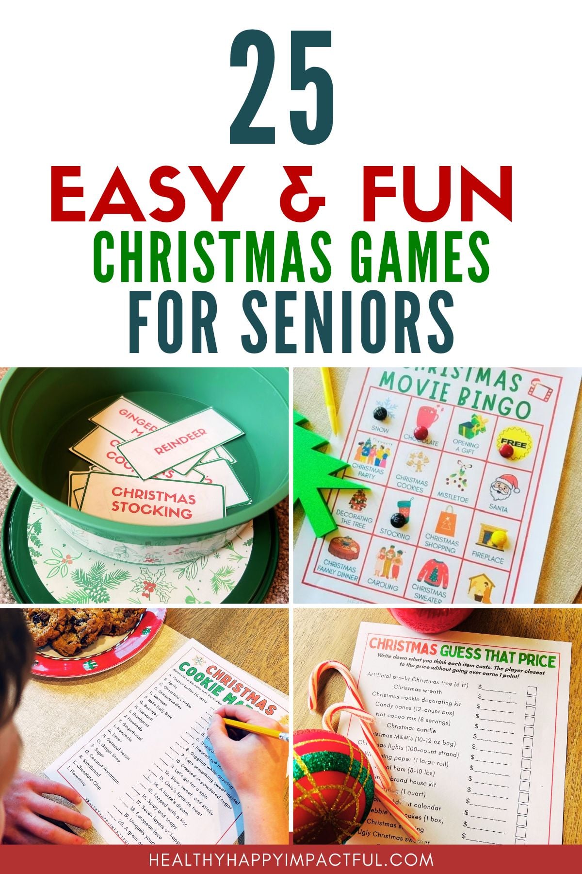 Christmas games for seniors, senior living, nursing home communities, grandparents