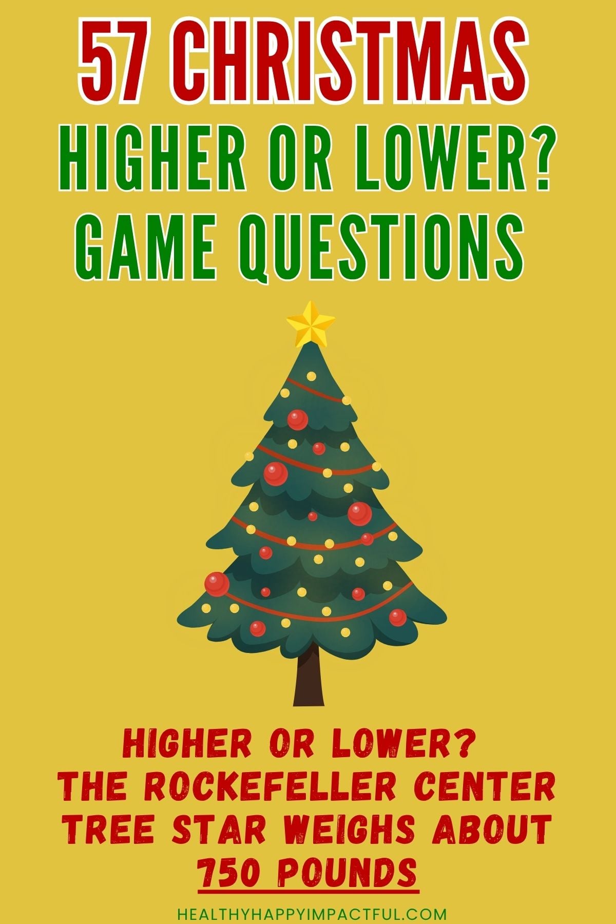 higher or lower game questions for Christmas party fun