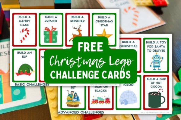 Christmas lego challenge cards free printable
