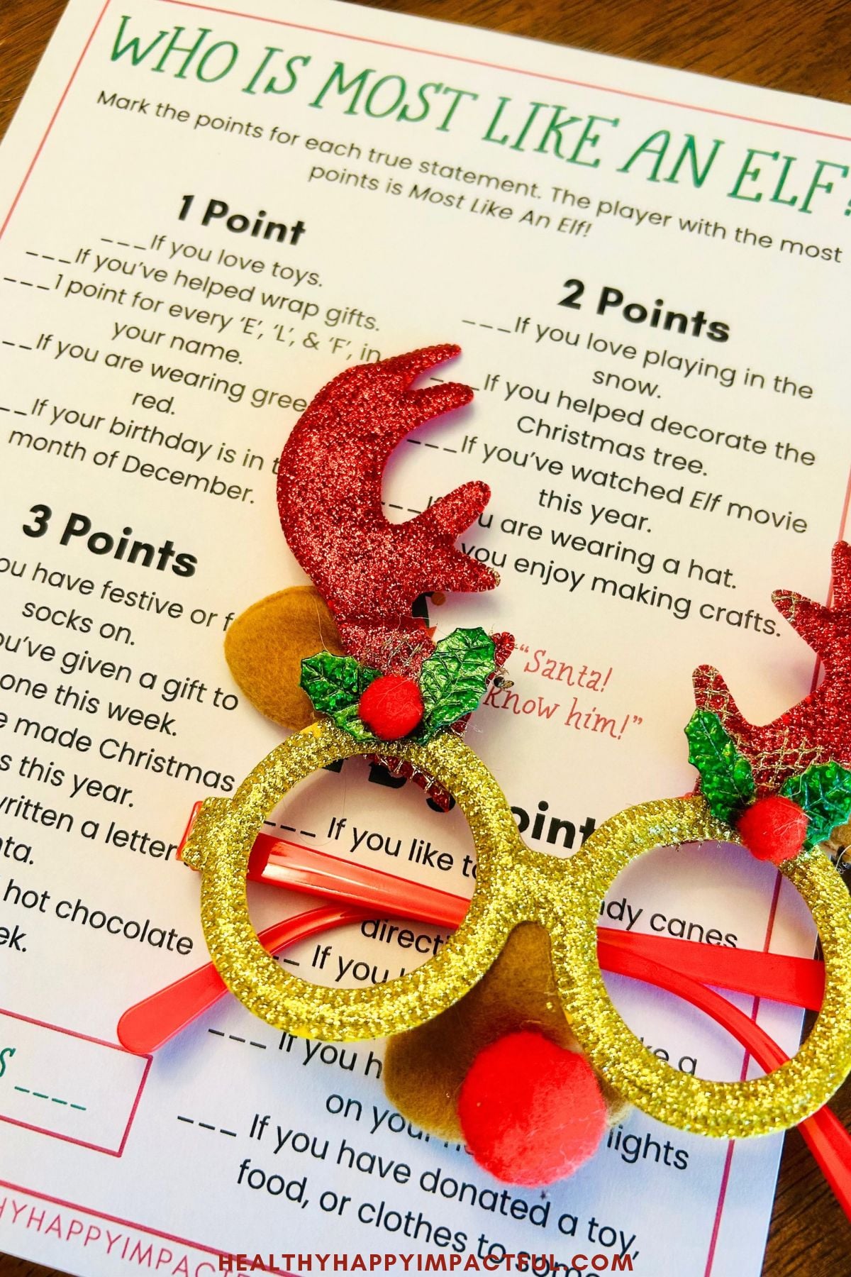 printable most like elf game