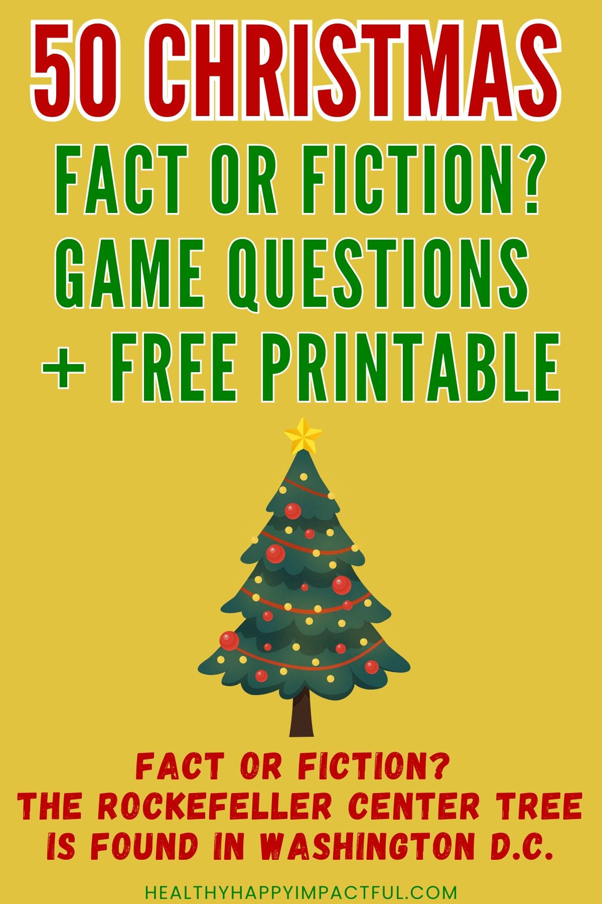 Christmas fact or fiction game questions