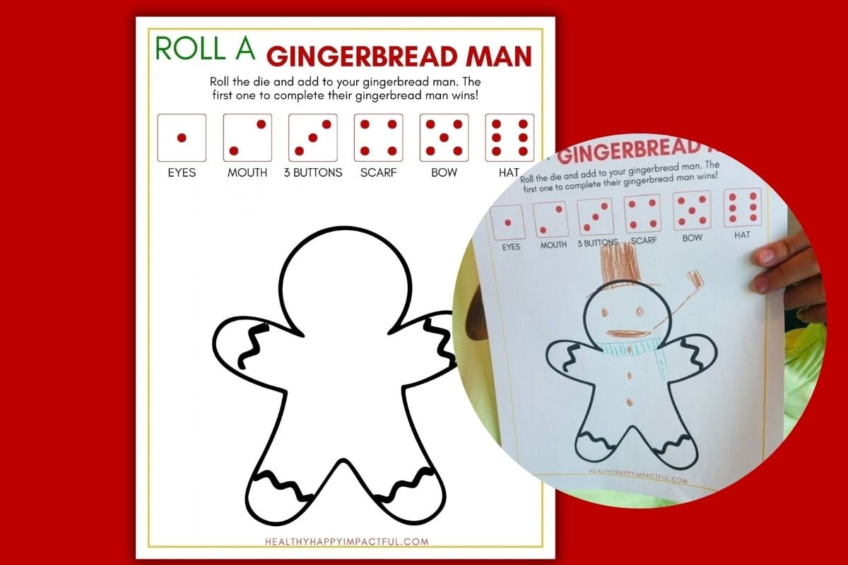 roll a gingerbread dice game