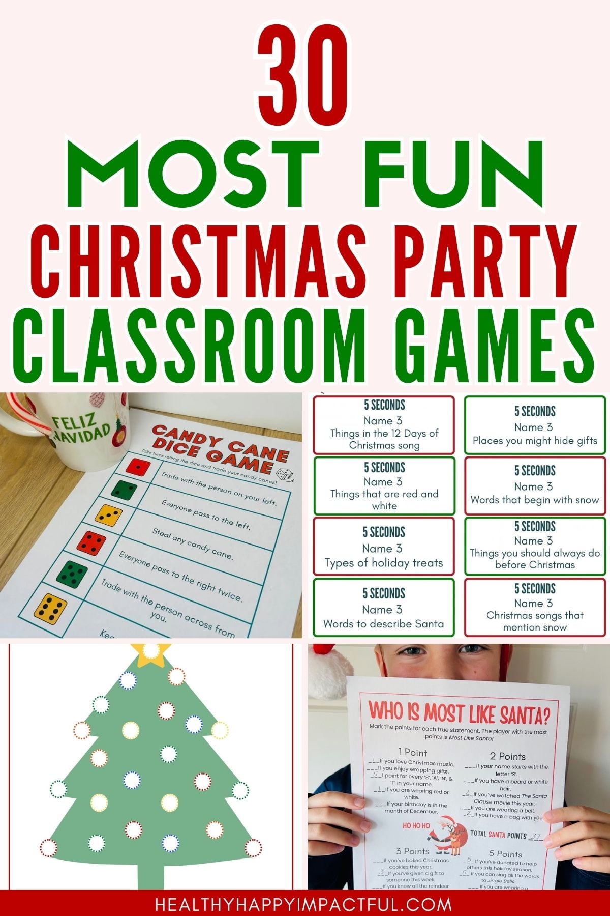 Christmas classroom party games and activities for kids