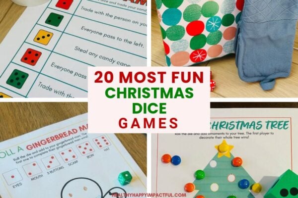 Christmas games with dice for kids