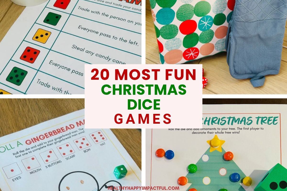 Christmas games with dice for kids