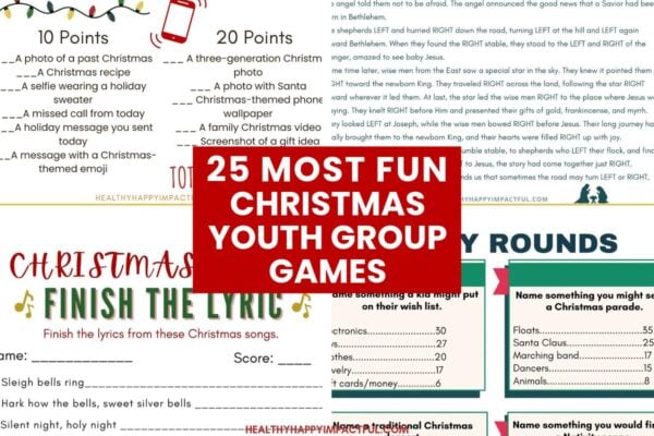 Christmas themed youth group games; minute to win it