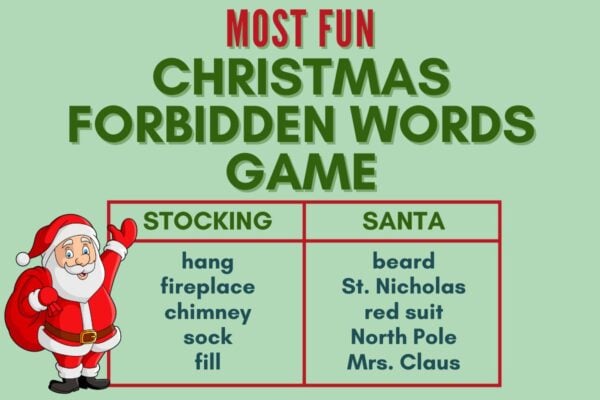 Christmas forbidden words game