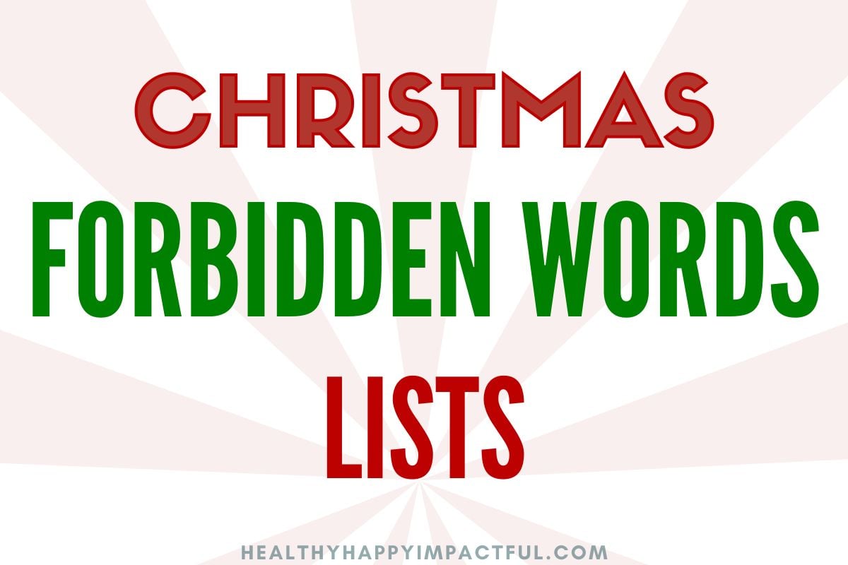 list of Christmas taboo words; forbidden