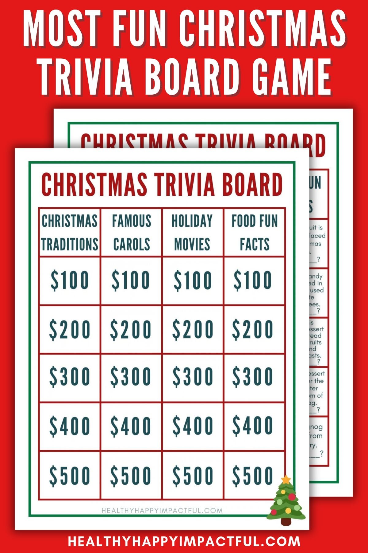 Christmas jeopardy style what is game PDF printables free