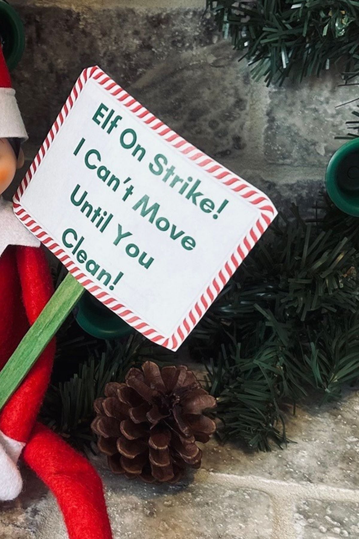 elf activity props, supplies, printables on strike