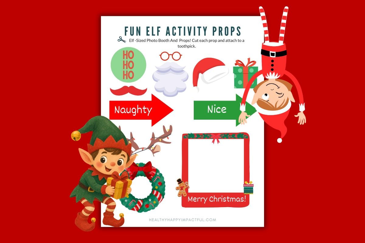 elf printable props; free