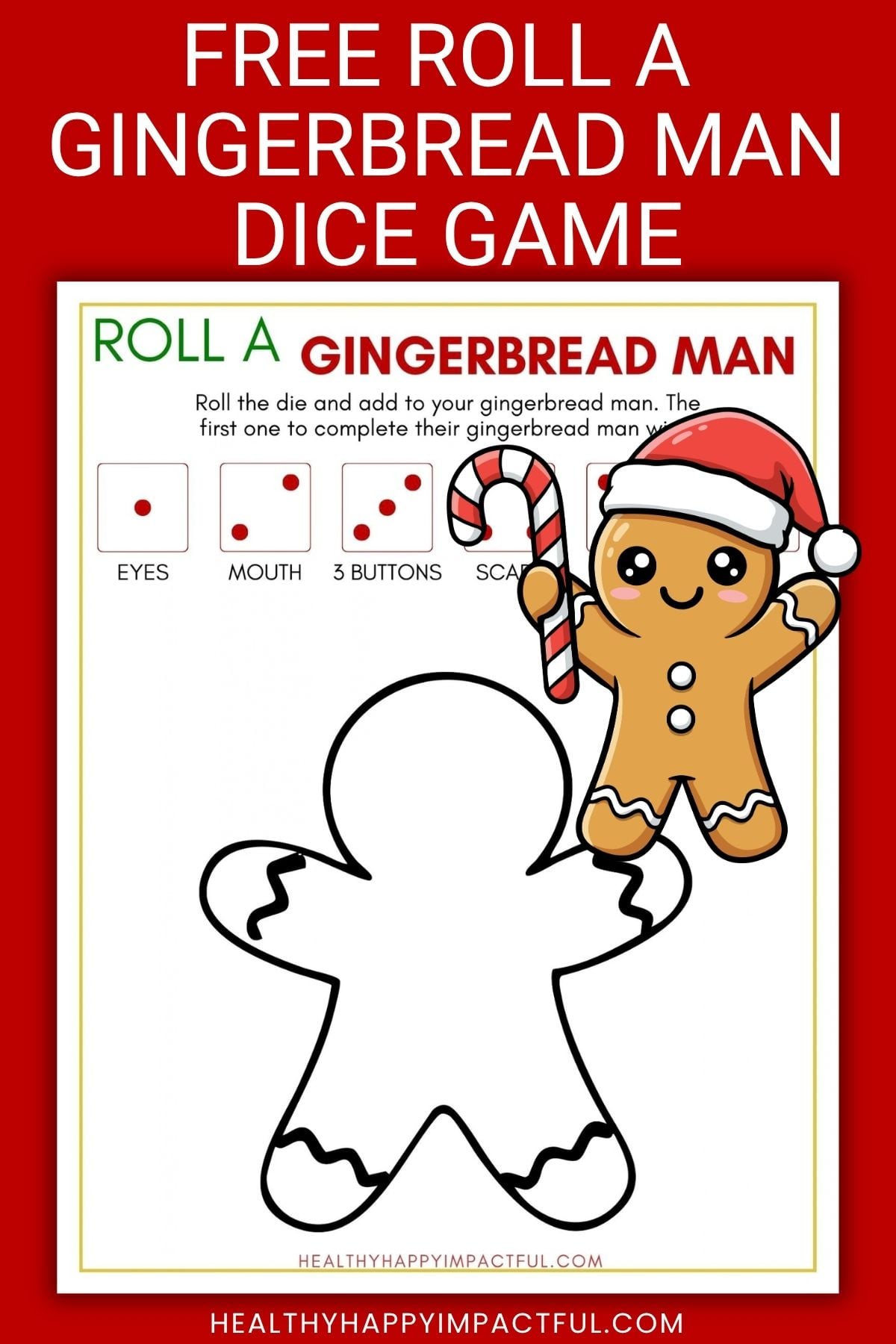 free roll a gingerbread man dice game printable