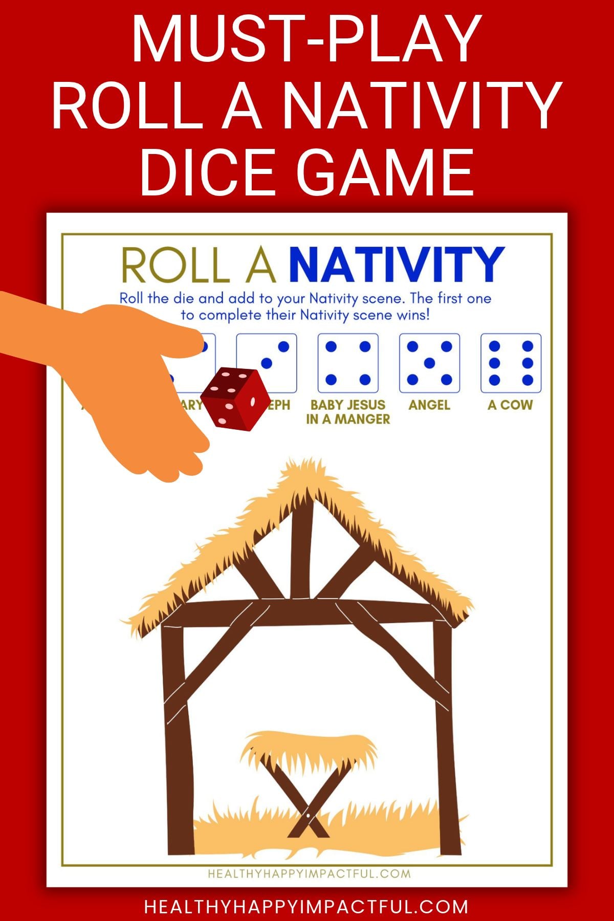 roll a nativity dice game free printable